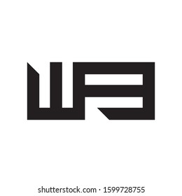 WB initial letter logo template vector icon design