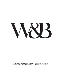 Wb Initial Logo Ampersand Monogram Logo Stock Vector (royalty Free 