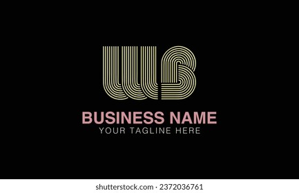 WB initial logo | initial based abstract modern minimal creative logo, vector template image. luxury logotype , real estate homie . typography . initials 