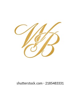 WB initial logo design vector stock