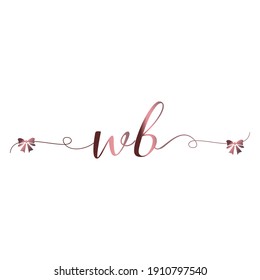 WB Initial logo handwriting modern luxury fashion