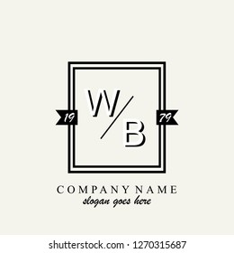 WB Initial logo template vector