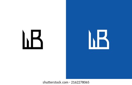 WB Logo abstracto minimalista inicial