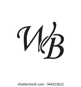 WB initial monogram logo