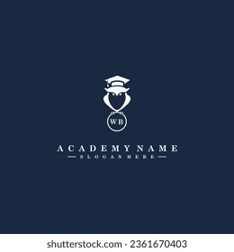 WB Initials Academy Logo Vector Art Icons and Graphics