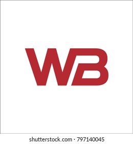 WB letter logo abtract
