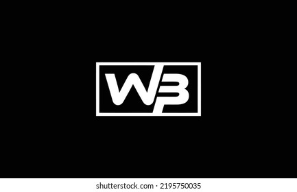  WB Letter Logo Alphabet Design Icon Vector Symbol 