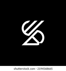 WB letter logo creative design with vector graphic, WB simple and modern logo.
