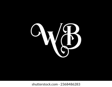 WB letter logo design and monogram logo design
