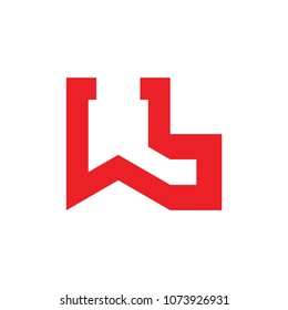 Wb letter logo design vector