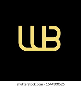Plantilla de icono del vector de diseño de la letra W,B