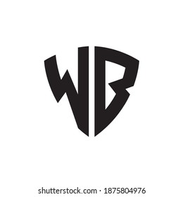 Vector de diseño de logotipo de letras WB