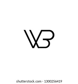 Wb letter logo. W b letter logo