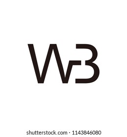 wb letter vector logo