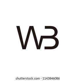 wb letter vector logo