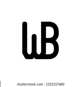 wb letter vector logo