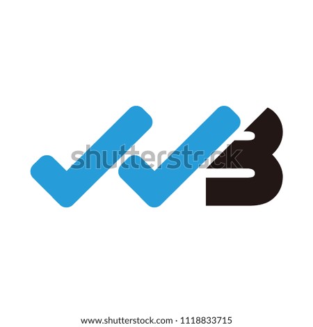 wb letter vector logo
