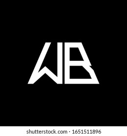 WB logo abstract monogram isolated on black background