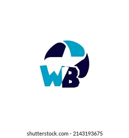 Wb Logo Design Wb Professional Letter Stock Vector (Royalty Free ...