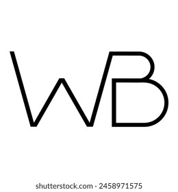 WB logo design. Vector image