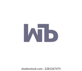 WB logo design vector template