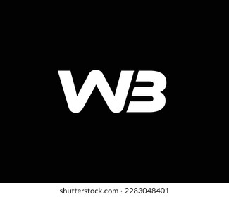 WB logo design vector template