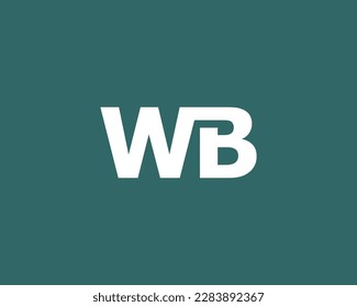 Plantilla vectorial de diseño de logotipo WB