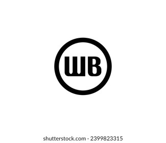 WB logo design vector template