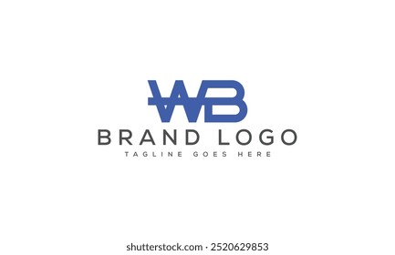 Diseño de Plantilla de Vector de diseño de logotipo WB para marca