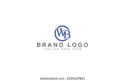 Diseño de Plantilla de Vector de diseño de logotipo WB para marca