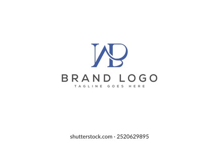 Diseño de Plantilla de Vector de diseño de logotipo WB para marca