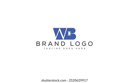 WB logo design vector template design for brand
