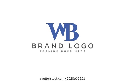 WB logo design vector template design for brand