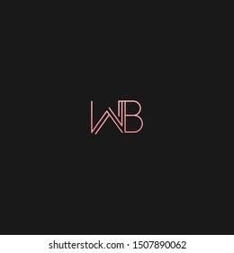 WB minimal and trendy logo vector template icon