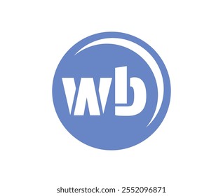 WB sport emblem or team logotype. Ball logo with a combination of Initial letter W and B for balls shop, sports company, training, club badge. Vector illustration.