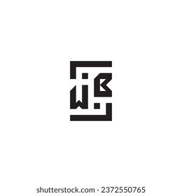 WB square concept retro logo in high quality professional design that will print well across any print media