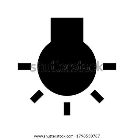 Wb sunny brightness icon vector isolated on white background.