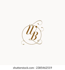 WB uniquely wedding logo symbol of your marriage and you can use it on your wedding stationary