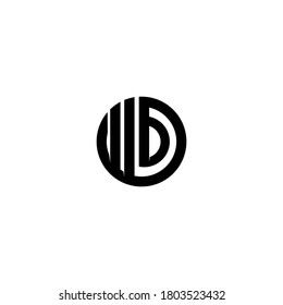 WB WBD logo design template elements