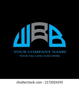 WBB letter logo creative design with vector graphic
