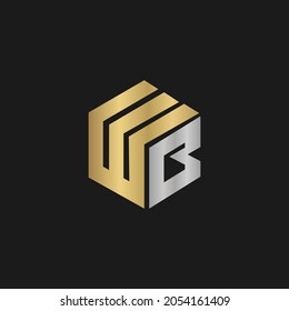 wb,bw initial based alphabet icon logo design