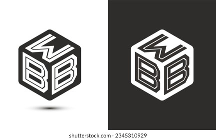 WBE letter logo design with illustrator cube logo, vector logo modern alphabet font overlap style. Premium Business logo icon. White color on black background