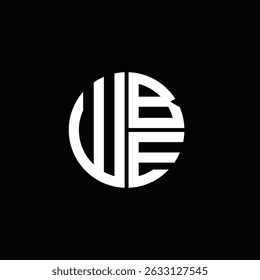 WBE logo WBE icon WBE monogram WBE letter minimalist Circle flat Unique modern abstract logo design.

