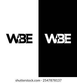 WBE power Logo Design Initial Letter WBE Monogram Logo.