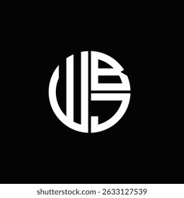 WBJ logo WBJ icon WBJ monogram WBJ letter minimalist Circle flat Unique modern abstract logo design.
