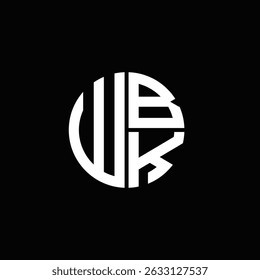 WBK logo WBK icon WBK monogram WBK letter minimalist Circle flat Unique modern abstract logo design.
