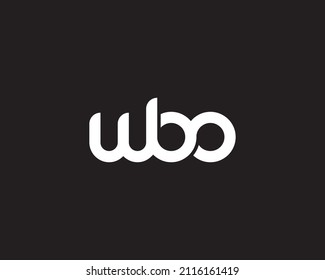WBO Logo Design Abstract Signs Symbols Shape Rectangle Initials Letter Typhography Monogram