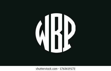 Plantilla de logotipo de marca vectorial de la letra monográfica del círculo de WBP