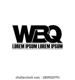 WBQ letter monogram logo design vector