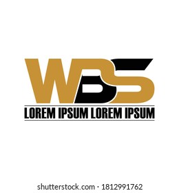 WBS letter monogram logo design vector